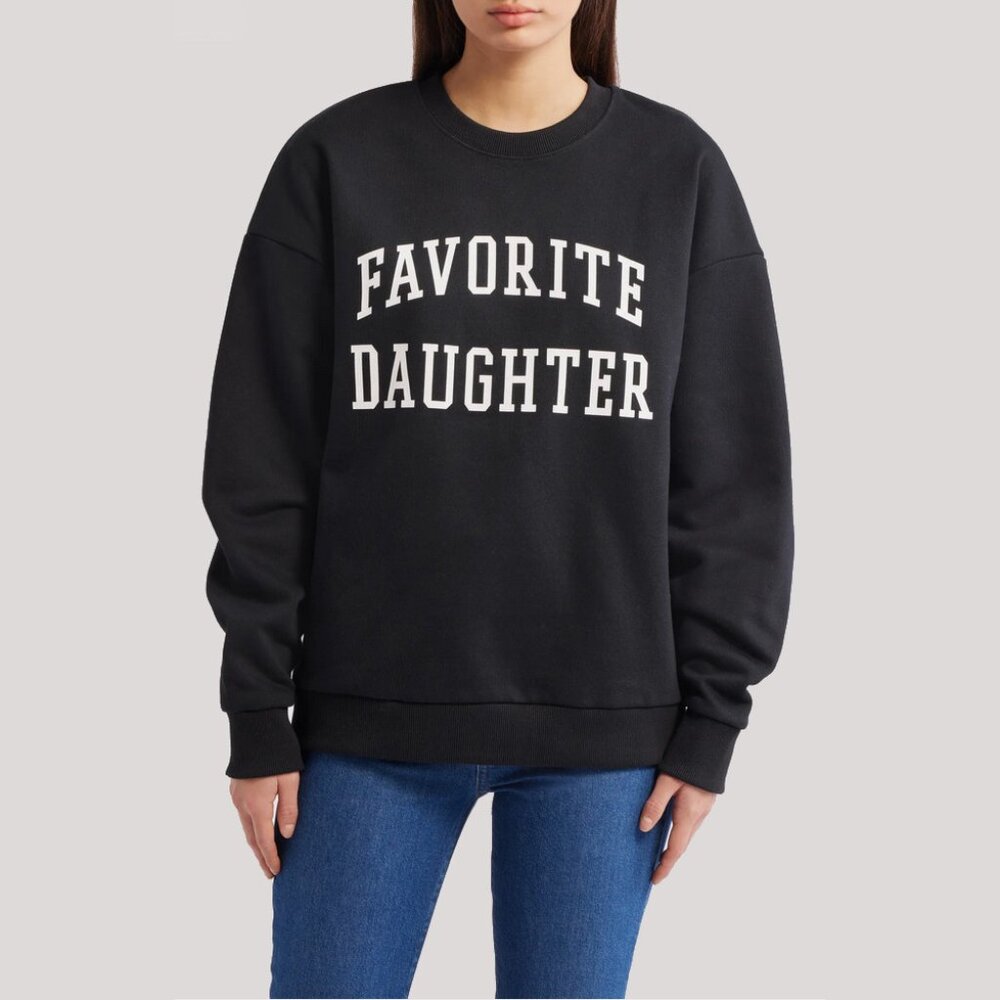 NEW Favorite Daughter Size XS Women's Collegiate Sweatshirt - Black